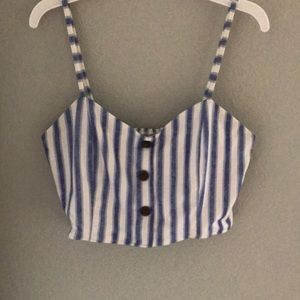 Striped cami crop top